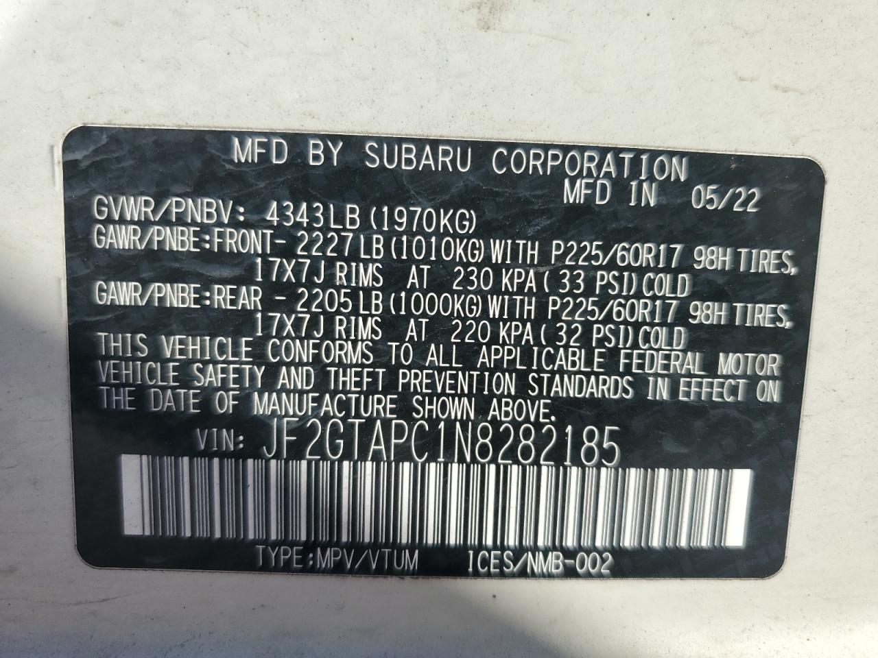 SUBARU CROSSTREK PREMIUM