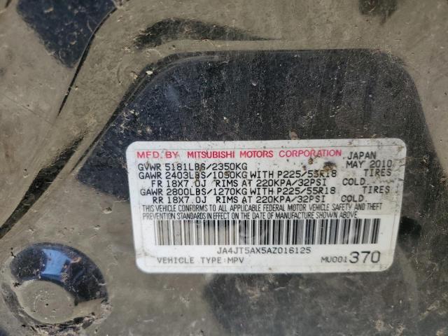 2010 MITSUBISHI OUTLANDER - JA4JT5AX5AZ016125