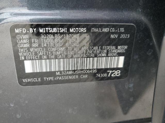 2024 MITSUBISHI MIRAGE SE ML32AWHJ5RH006495