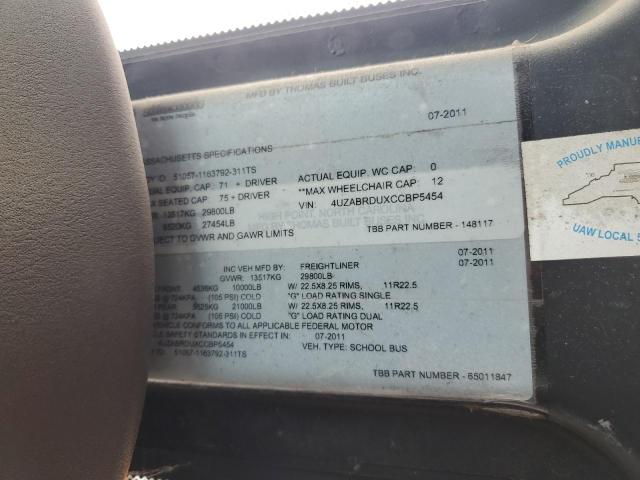 2012 THOMAS SAF-T-LINER C2 #3273801376