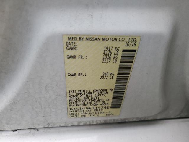 2017 NISSAN ALTIMA 2.5 - 1N4AL3AP7HN315746