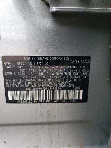 2020 SUBARU ASCENT PRE #3298101144