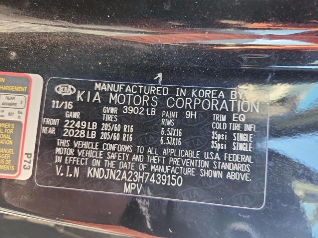 2017 KIA SOUL KNDJN2A23H7439150