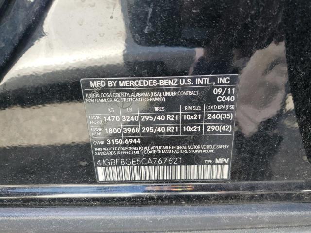 2012 MERCEDES-BENZ GL 550 4MA #3266955059