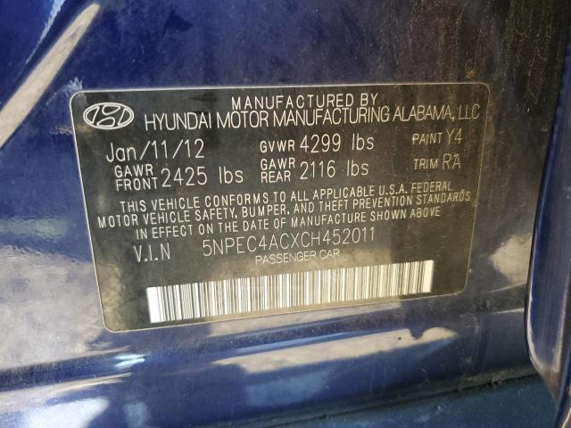 2012 HYUNDAI SONATA SE - 5NPEC4ACXCH452011