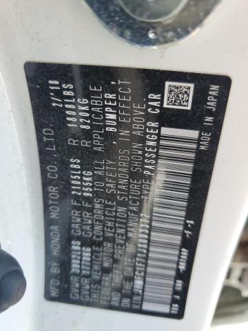 2018 HONDA CIVIC EXL - JHMFC1F71JX003377