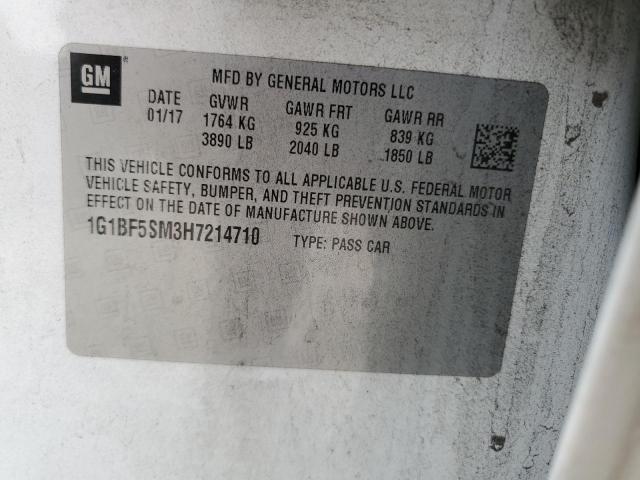 2017 CHEVROLET CRUZE PREM 1G1BF5SM3H7214710