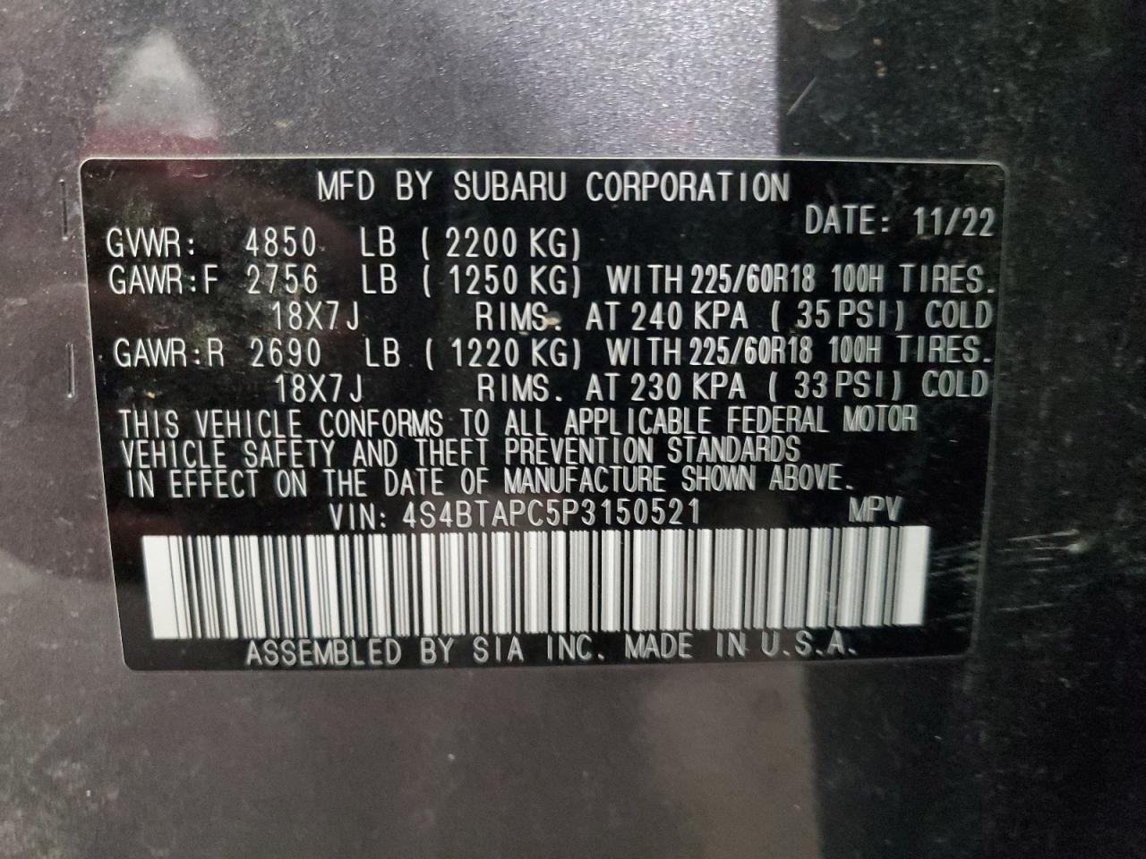 SUBARU OUTBACK TOURING