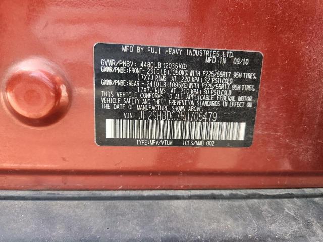 2011 SUBARU FORESTER 2 - JF2SHBDC7BH705479