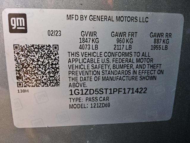 2023 CHEVROLET MALIBU LT - 1G1ZD5ST1PF171422