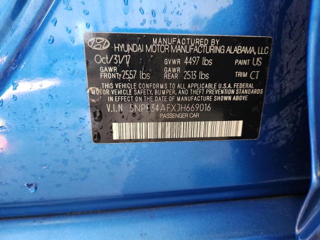 2018 HYUNDAI SONATA SPO - 5NPE34AFXJH669016