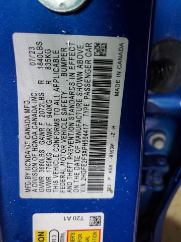 2023 HONDA CIVIC SPOR - 2HGFE2F5XPH564417