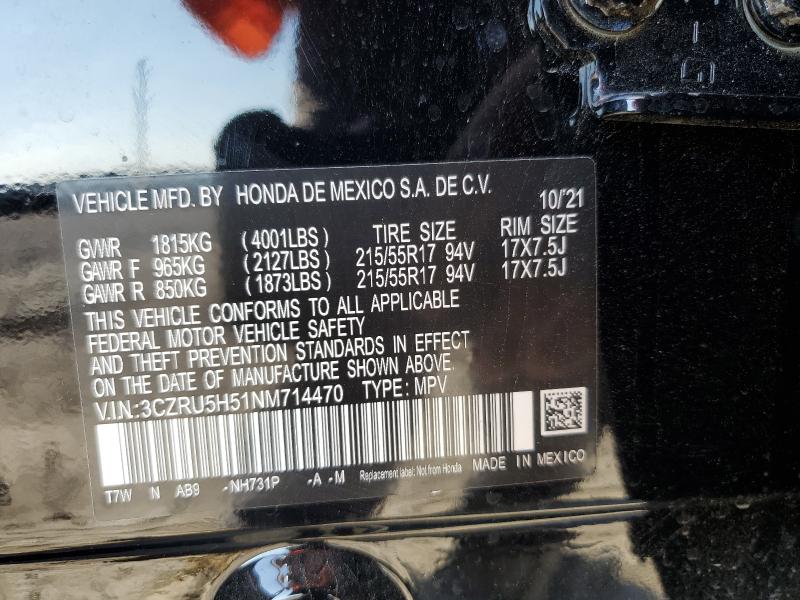 2022 HONDA HR-V EX #3301989450