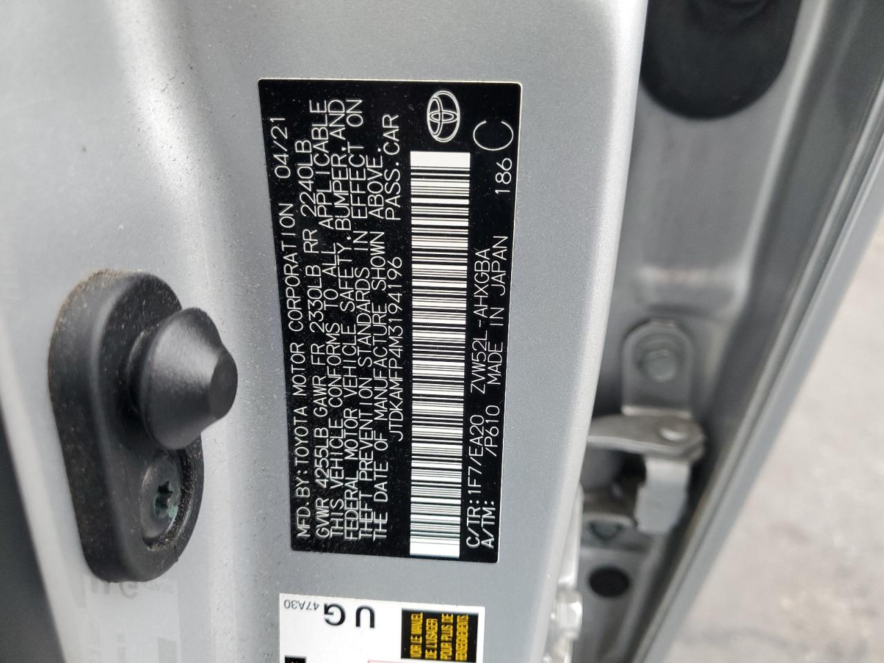 TOYOTA PRIUS PRIME LE