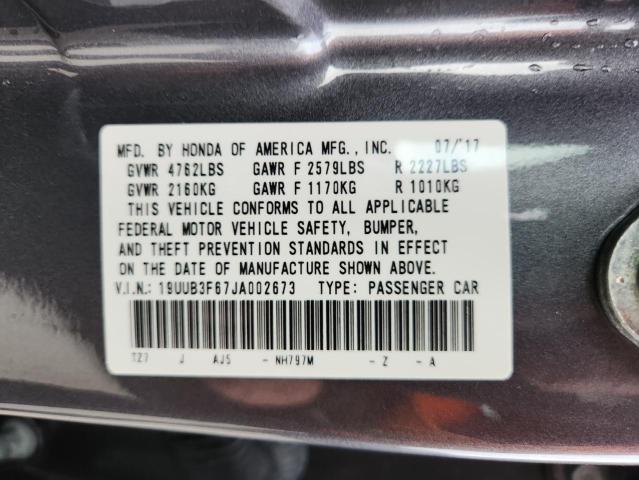 2018 ACURA TLX TECH+A - 19UUB3F67JA002673