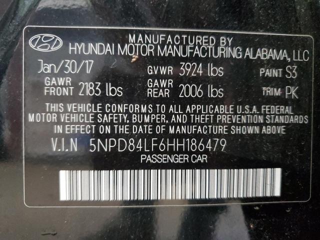 2017 HYUNDAI ELANTRA SE - 5NPD84LF6HH186479