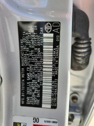 2015 TOYOTA COROLLA L - 2T1BURHE3FC269173