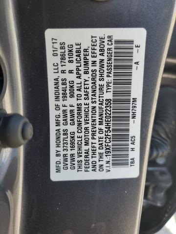 2017 HONDA CIVIC LX 19XFC2F54HE022358