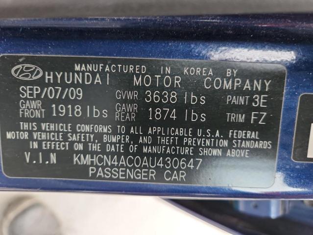 2010 HYUNDAI ACCENT GLS #3293882591