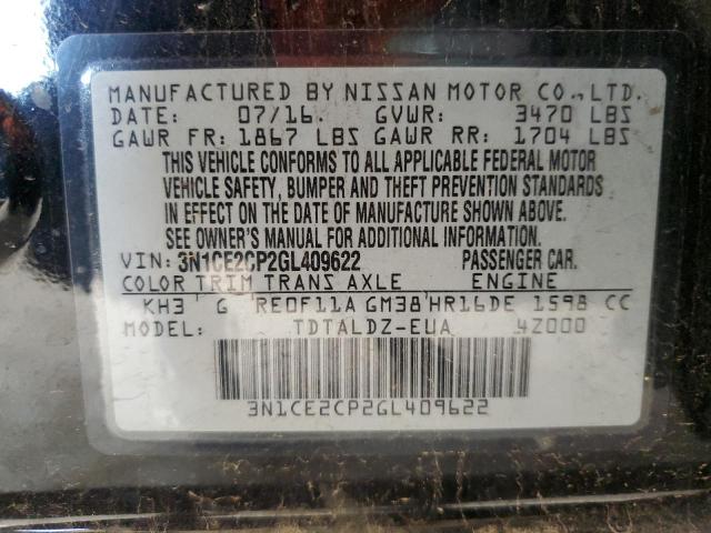 2016 NISSAN VERSA NOTE 3N1CE2CP2GL409622