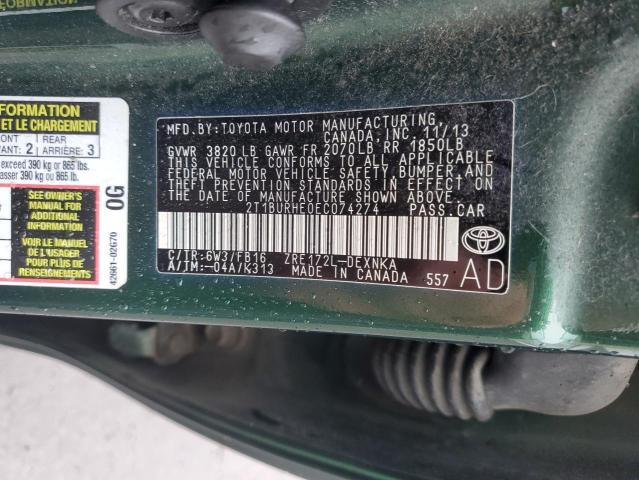 2014 TOYOTA COROLLA L - 2T1BURHE0EC074274