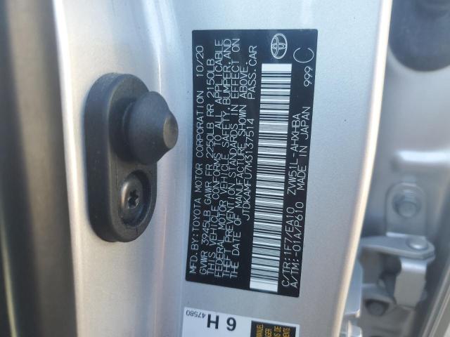 2021 TOYOTA PRIUS SPEC JTDKAMFU7M3137514