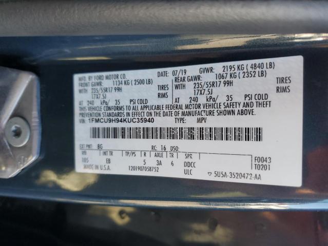 2019 FORD ESCAPE SEL #3255658527