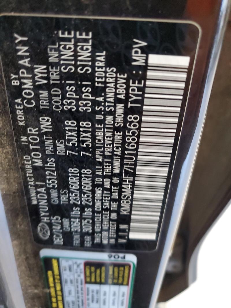 2017 HYUNDAI SANTA FE S #3296441636