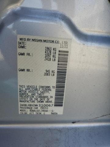 2022 NISSAN ALTIMA S - 1N4BL4BV2NN310067