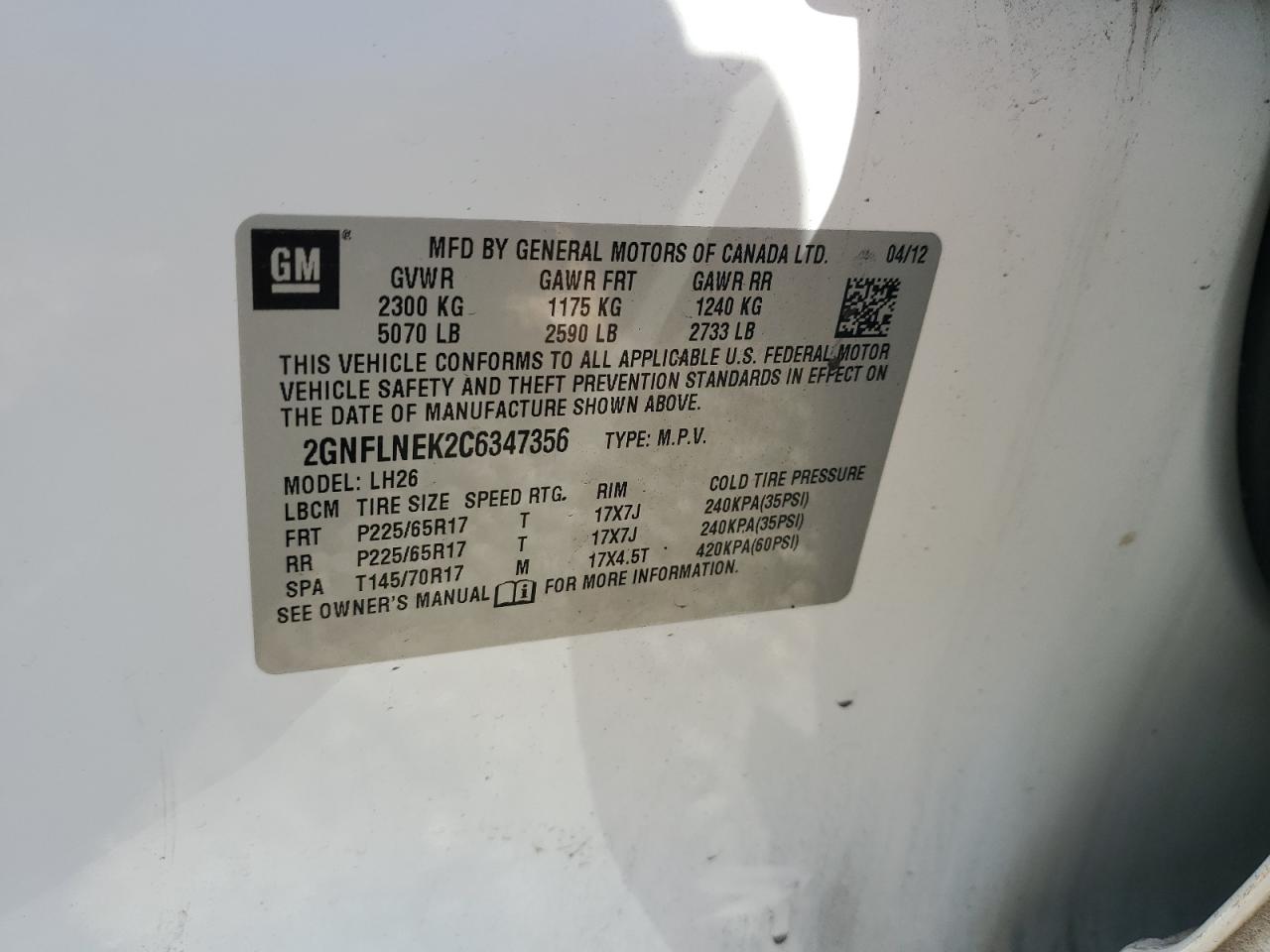 CHEVROLET EQUINOX LT