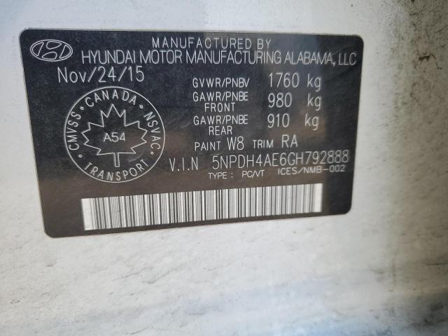 2016 HYUNDAI ELANTRA SE - 5NPDH4AE6GH792888