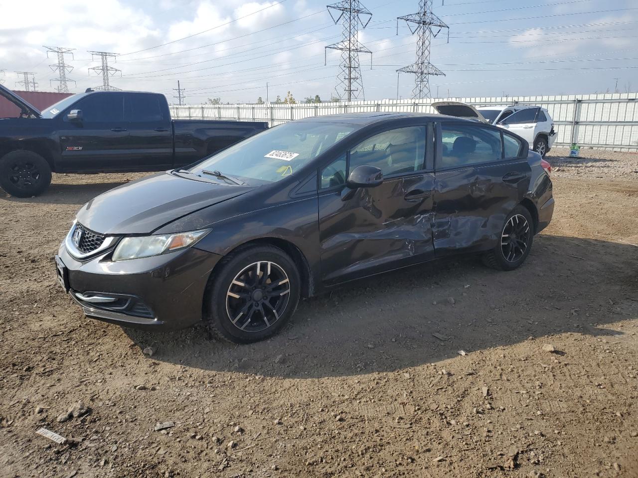 Lot #3287774094 2013 HONDA CIVIC EX