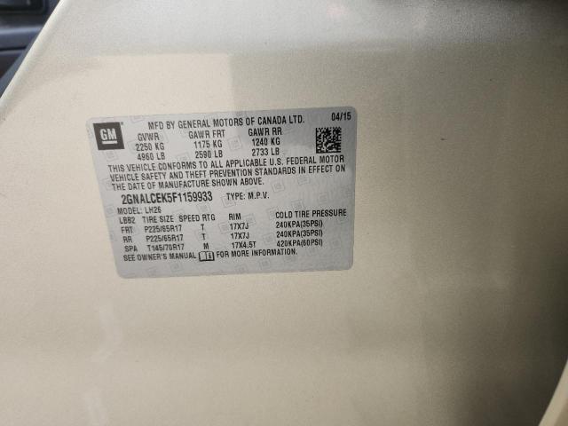 2015 CHEVROLET EQUINOX LT - 2GNALCEK5F1159933