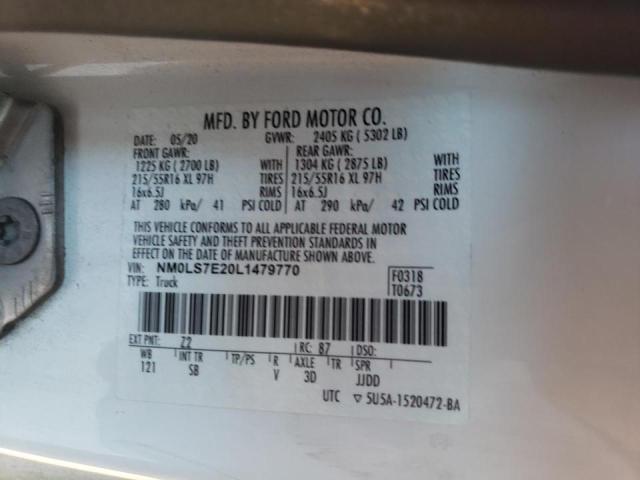 2020 FORD TRANSIT CO #3292361276