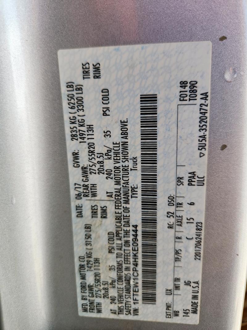 2017 FORD F150 STX - 1FTEW1CP4HKE09444