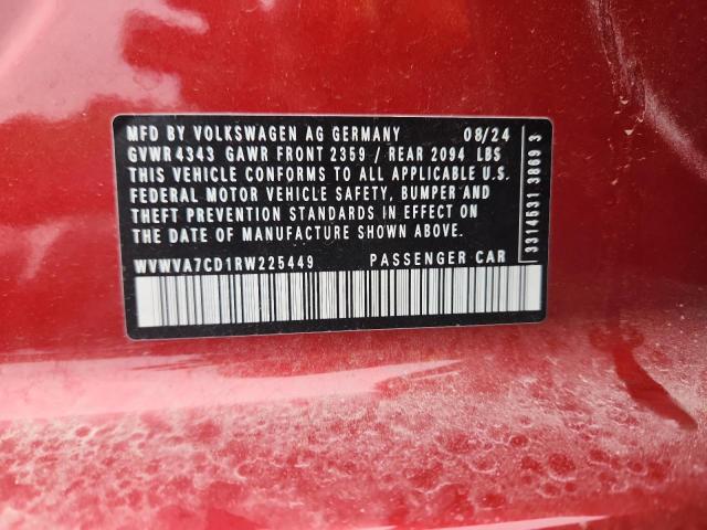 2024 VOLKSWAGEN GTI AUTOBA WVWVA7CD1RW225449