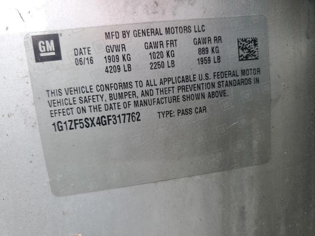 2016 CHEVROLET MALIBU LT - 1G1ZF5SX4GF317762