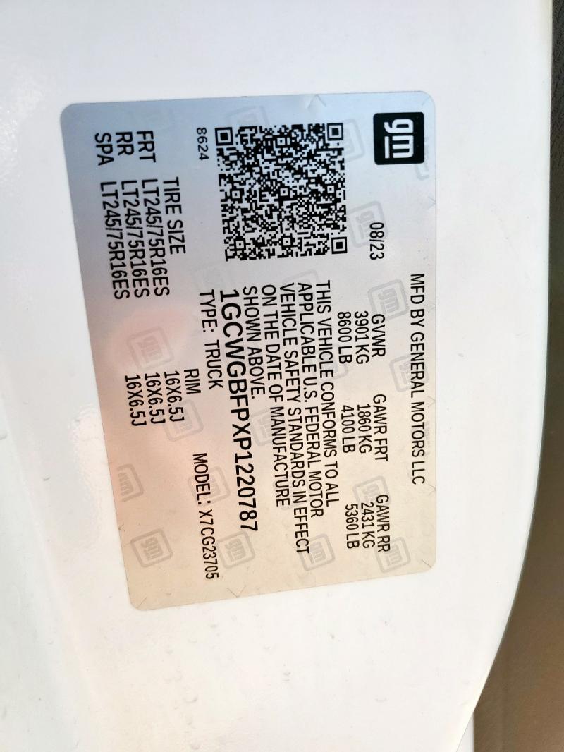 2023 CHEVROLET EXPRESS G2 1GCWGBFPXP1220787