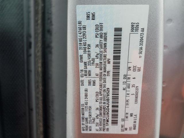 2018 FORD ESCAPE SE - 1FMCU9GD4JUB78529