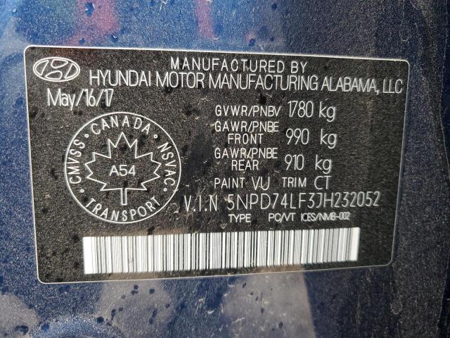 2018 HYUNDAI ELANTRA SE - 5NPD74LF3JH232052