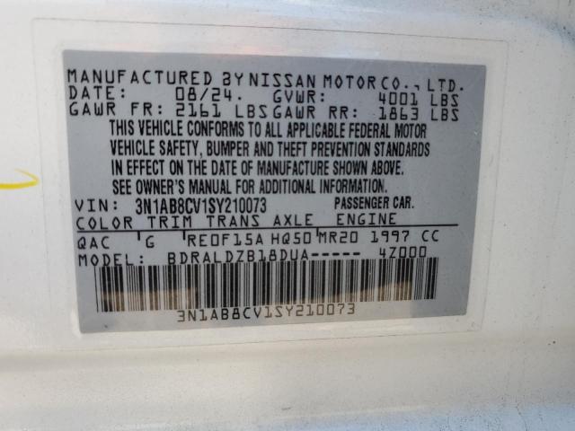 2025 NISSAN SENTRA SV 3N1AB8CV1SY210073