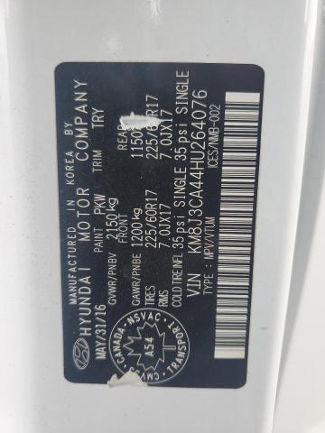 2017 HYUNDAI TUCSON LIM KM8J3CA44HU264076