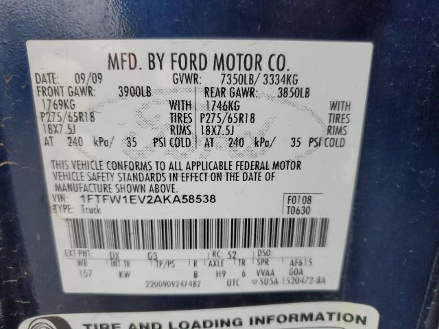2010 FORD F150 SUPER #3294336874