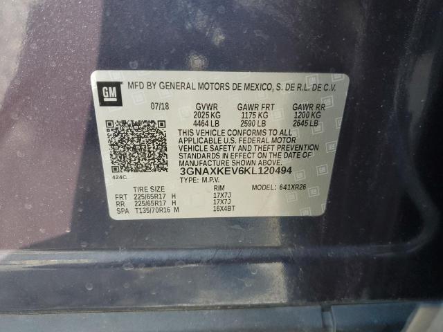 2019 CHEVROLET EQUINOX LT - 3GNAXKEV6KL120494