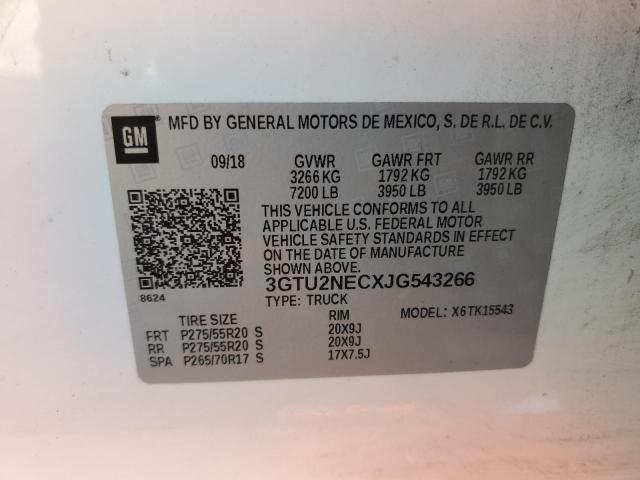 2018 GMC SIERRA K1500 SLT - 3GTU2NECXJG543266