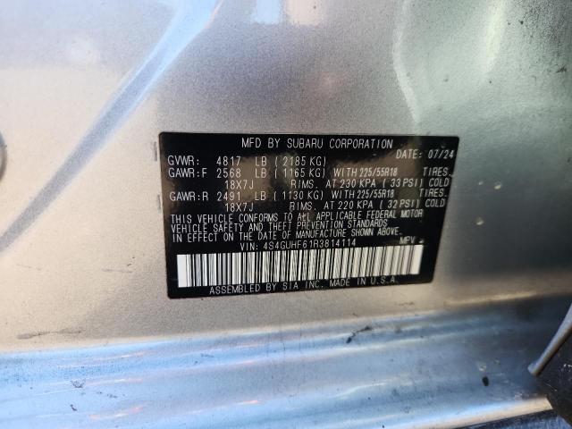 2024 SUBARU CROSSTREK 4S4GUHF61R3814114