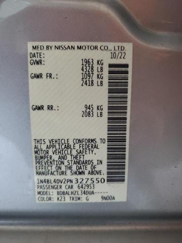 2023 NISSAN ALTIMA SV 1N4BL4DV2PN327550