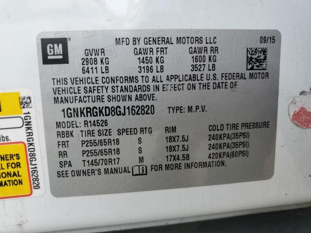 2016 CHEVROLET TRAVERSE L - 1GNKRGKD8GJ162820