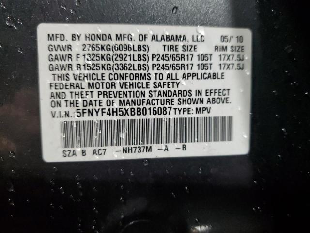 2011 HONDA PILOT EXL #3276410687