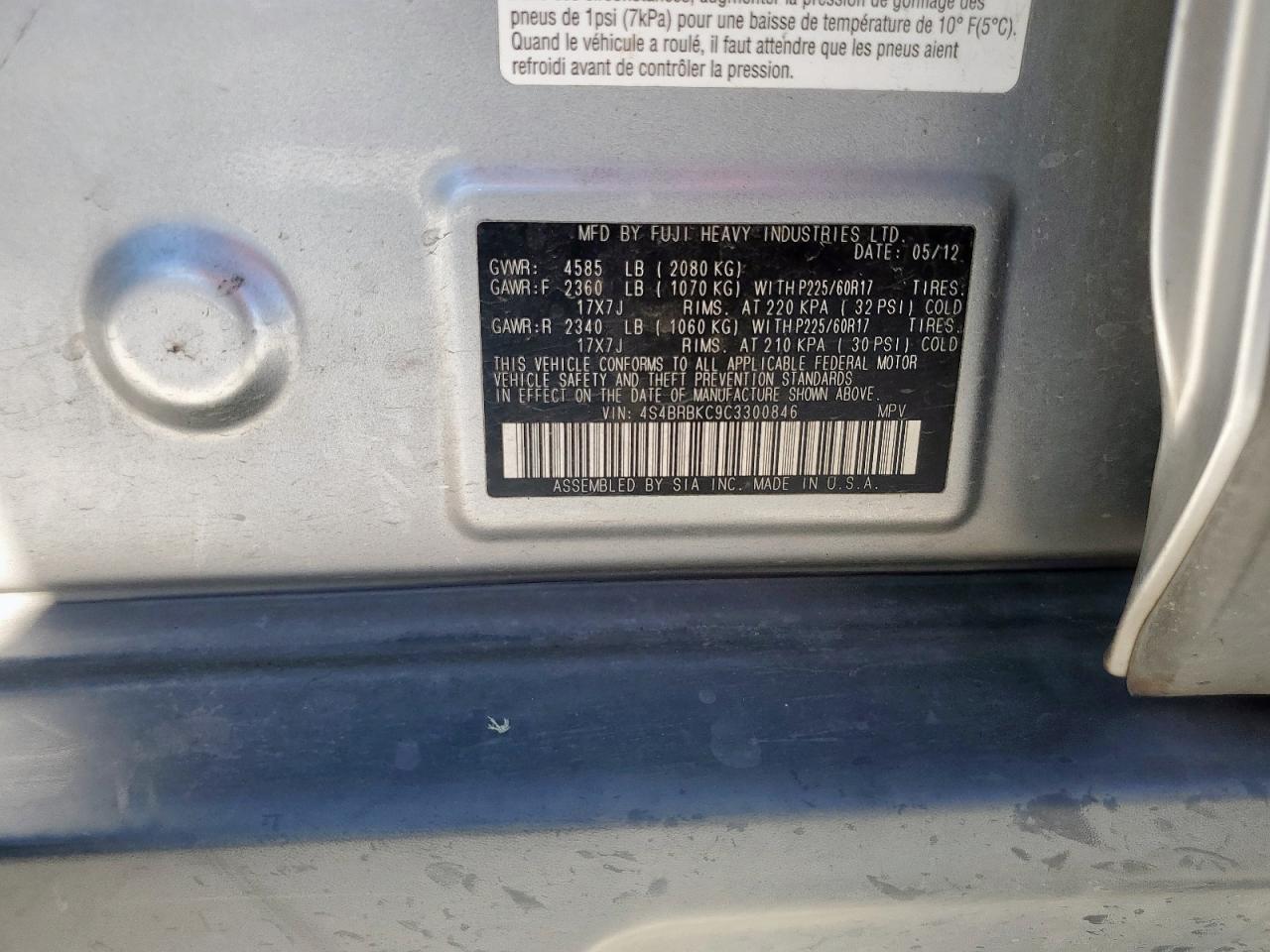 SUBARU OUTBACK 2.5I LIMITED